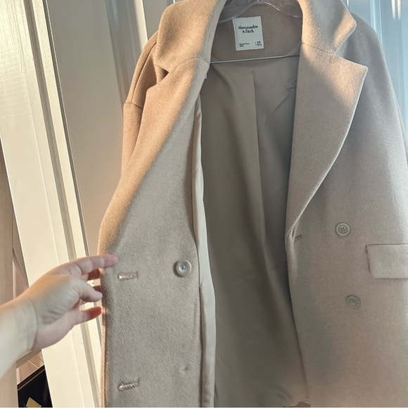 A&F Oversized Wool-Blend Short Coat NWOT PETITE - Picture 10 of 17